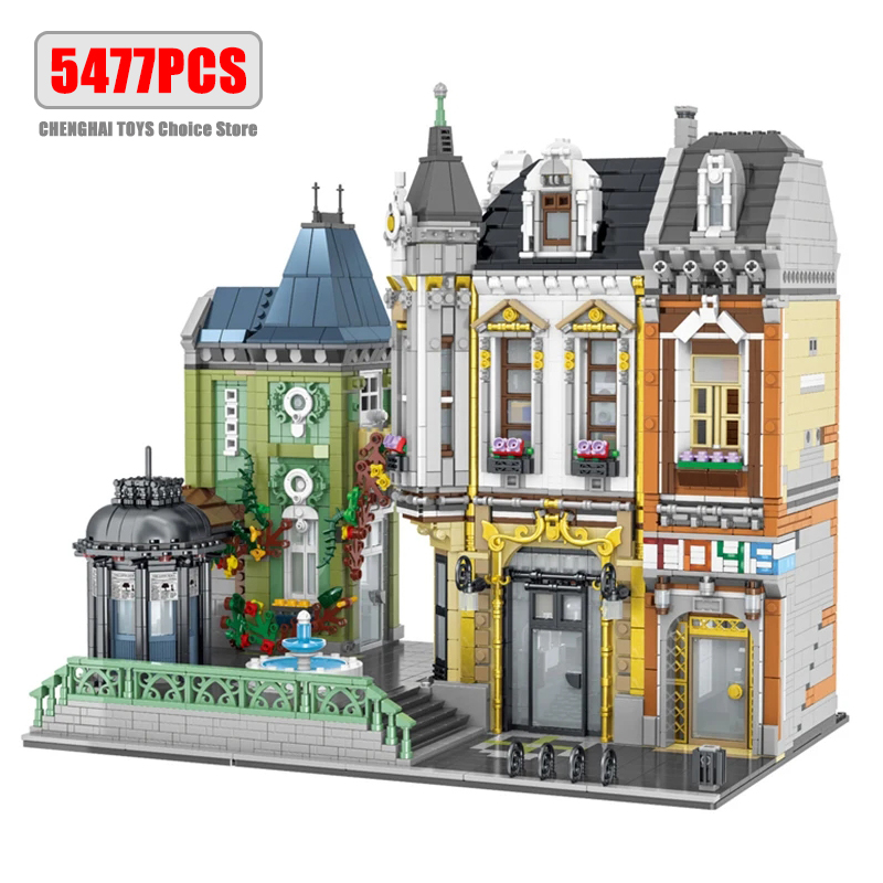 Lego Set Creator - ชุดตัวต่อเสริมทักษะสำหรับเด็ก5477ชิ้นชุดของเล่นโมดูลาร์สำหรับเมืองต่างๆสถาปัตยกรรมบล็อกตัวต่ออิฐโมเดลของเล่นสำหรับเด็กผู้ชายของขวัญ