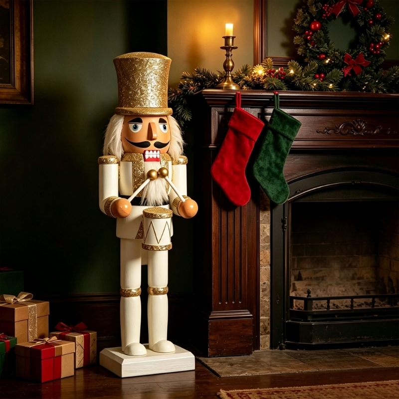 Nutcracker Figurine - คริสต์มาส Nutcrackers ตัวเลข Handmade ไม้ทหารตกแต่งคริสต์มาสแบบดั้งเดิม Nutcrackers