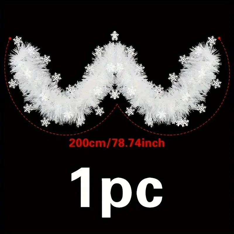 ริบบิ้นประดับคริสต์มาส 1 ชิ้น  - Tinsel Garland Decoration บทวิจารณ์และราคา