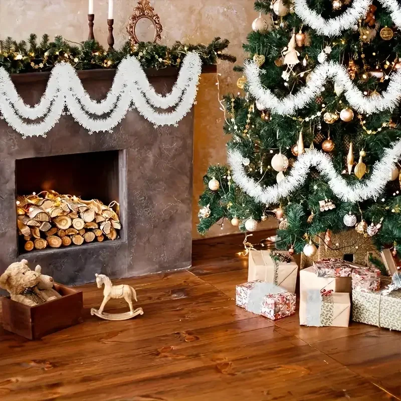 ริบบิ้นประดับคริสต์มาส 1 ชิ้น  - Tinsel Garland Decoration บทวิจารณ์และราคา