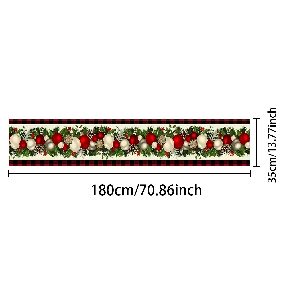 ผ้าปูโต๊ะคริสต์มาสลายตารางแดงด - Christmas Table Runner บทวิจารณ์และราคา
