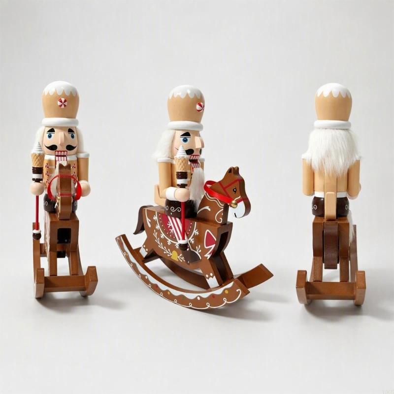 ตุ๊กตาแคร็กเกอร์ไม้บนม้าโยกที่ - Nutcracker Figurine บทวิจารณ์และราคา