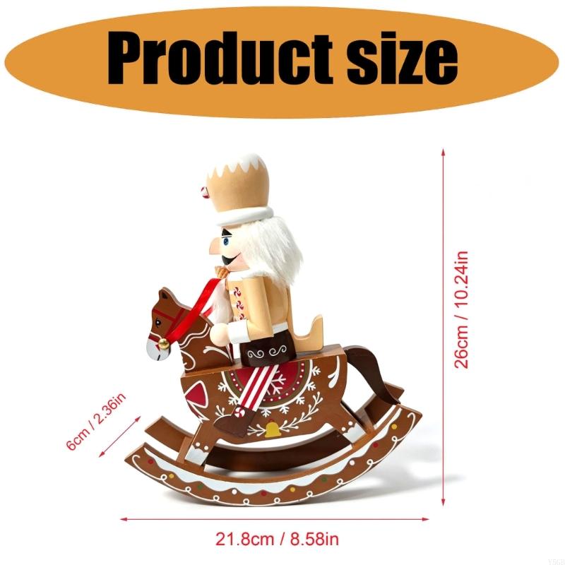 ตุ๊กตาแคร็กเกอร์ไม้บนม้าโยกที่ - Nutcracker Figurine บทวิจารณ์และราคา