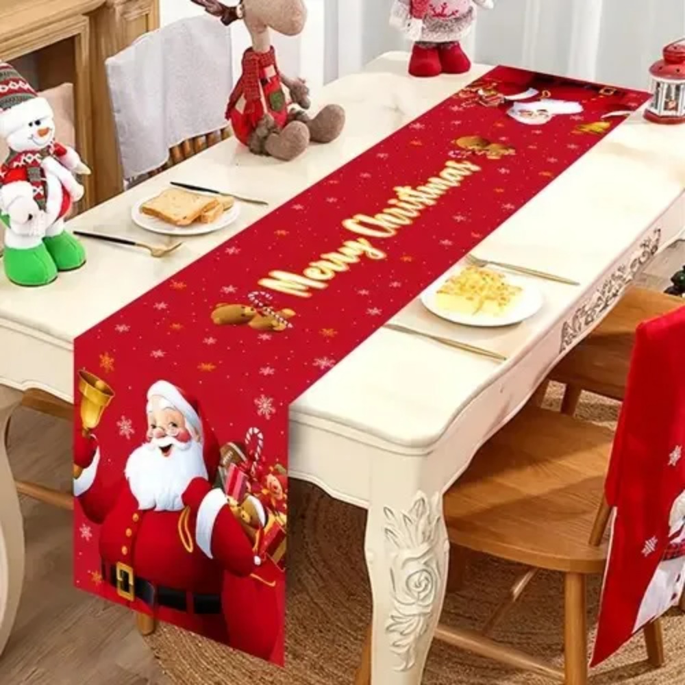 ผ้าปูโต๊ะคริสต์มาสลายซานตาคลอส - Christmas Table Runner บทวิจารณ์และราคา