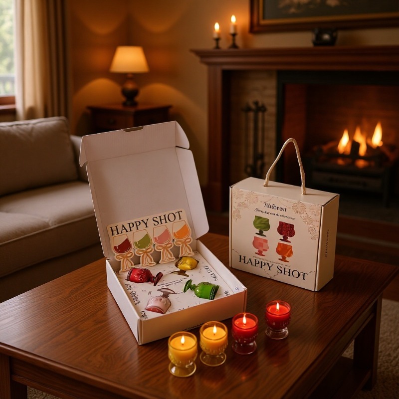 ชุดของขวัญเทียนหอมรูปทรงแก้วไว - Holiday Candle Set บทวิจารณ์และราคา