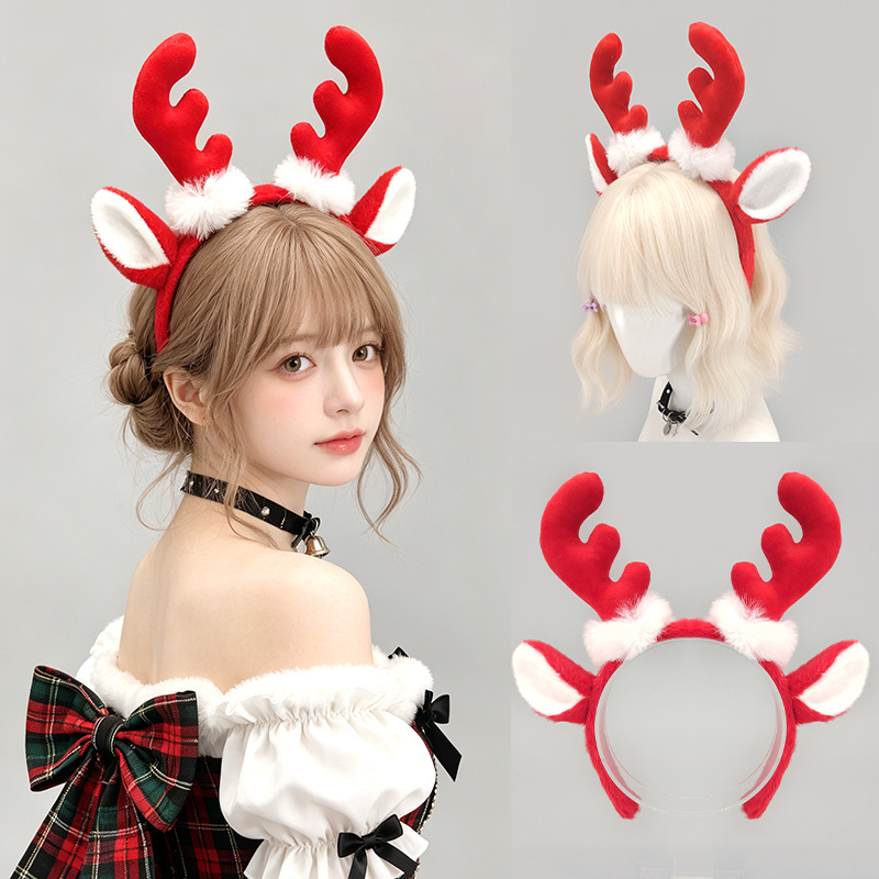 ที่คาดผมพร้อมเขากวางเรนเดียร์ข - Reindeer Antlers Headband บทวิจารณ์และราคา