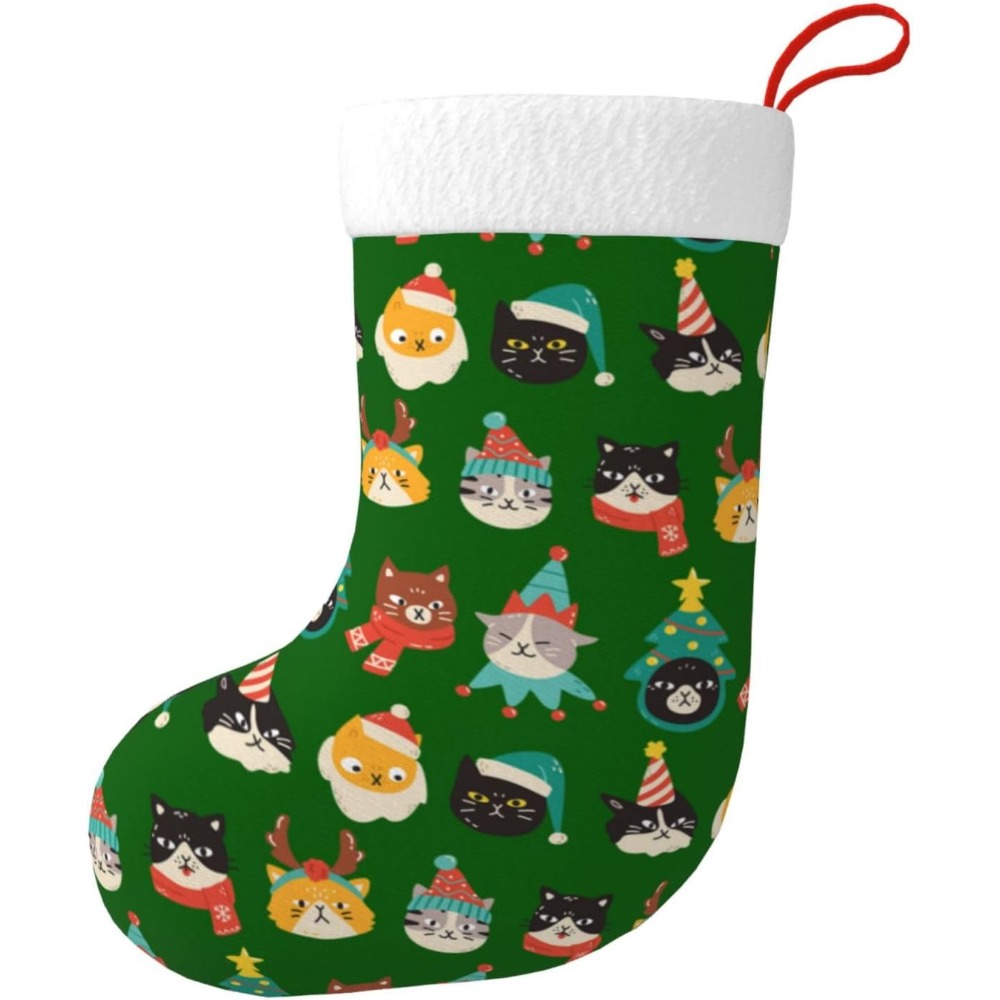 ถุงน่องคริสต์มาสสีเขียวลายแมวน - Christmas Stocking Hanging บทวิจารณ์และราคา