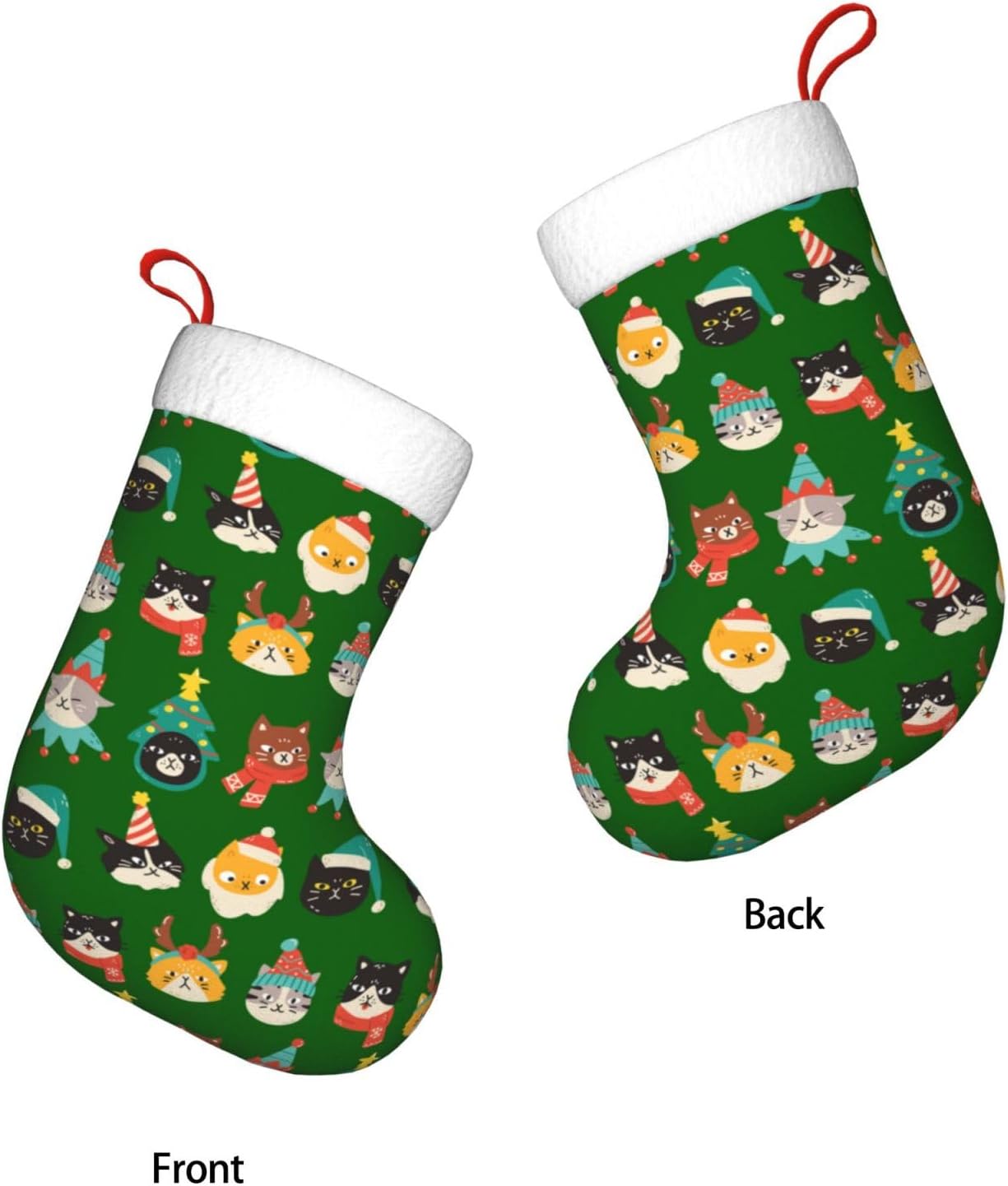 ถุงน่องคริสต์มาสสีเขียวลายแมวน - Christmas Stocking Hanging บทวิจารณ์และราคา